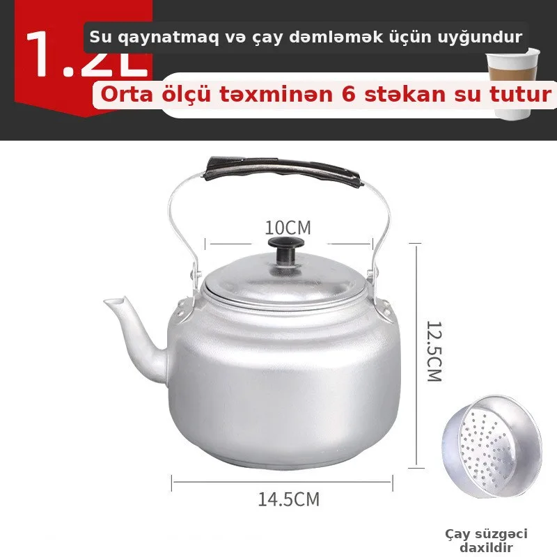 Filtrli alüminium çaydan, mini retro çaynik, şəkil 4