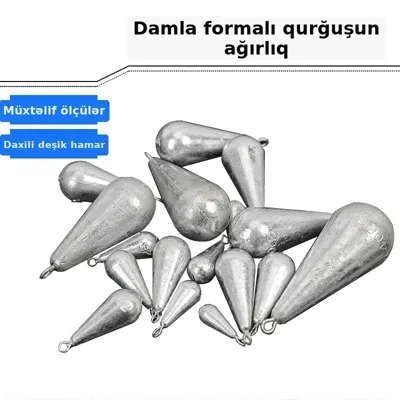 Damla formalı qurğuşun ağırlıq dəsti