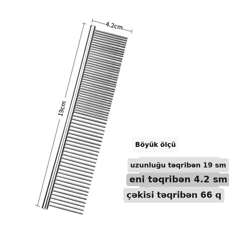 Polad ikidişli heyvan baxım darağı, şəkil 4
