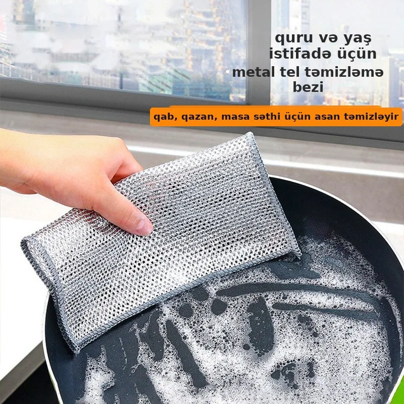 Metal məftil qab yuma süngəri