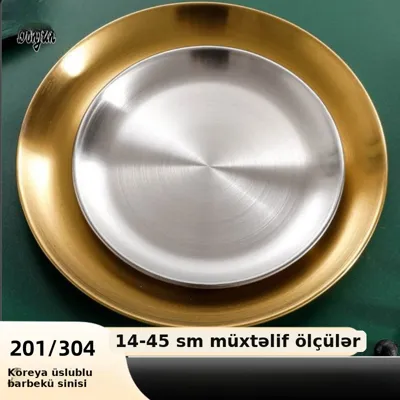 Paslanmayan poladdan dairəvi barbekü tabağı