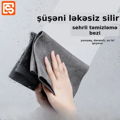 Qalın ikitərəfli şüşə silmək salfeti