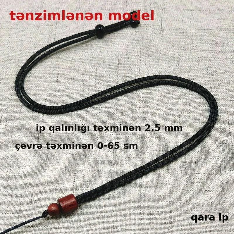 Qırmızı ağac muncuqlu qolye ipi, şəkil 4