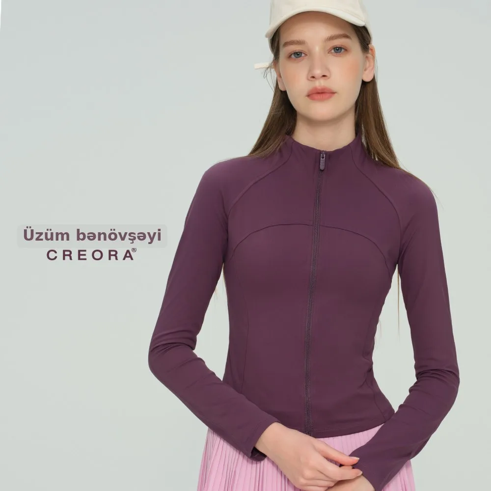 Qadın yoga gödəkçəsi, patchwork, dik boyunlu, şəkil 2
