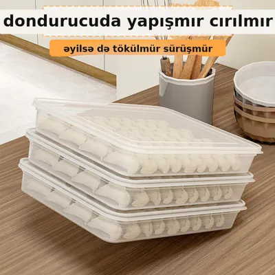 Pelmeni saxlama qabı çoxqatlı böyük