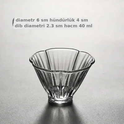 Çay fincanı şüşə, borosilikat, şəffaf, şəkil 4