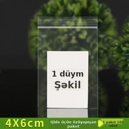 Ziplok paket, şəffaf, qida üçün, PE, şəkil 2
