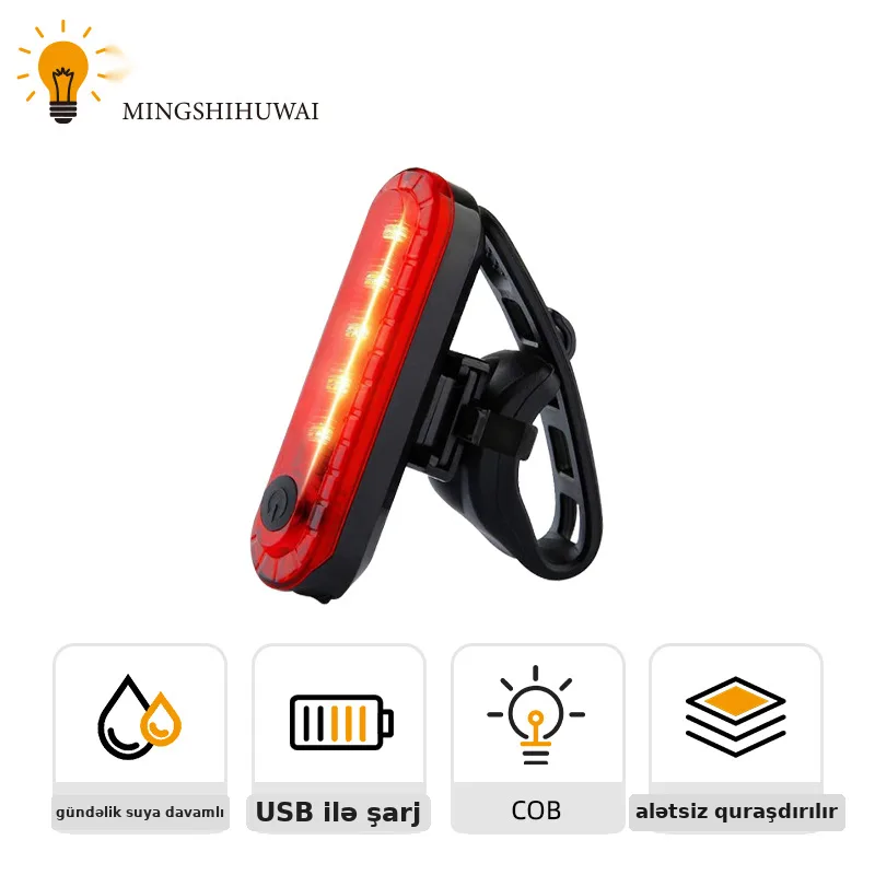 Velosiped arxa işığı, USB enerji ilə dolan, şəkil 2