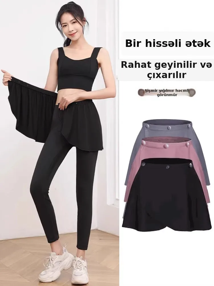 Qadın idman ətəyi, daxili şortlu, tennis