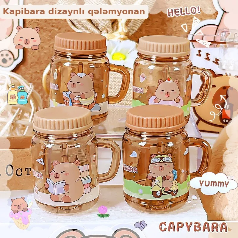 Kapibara dizaynlı kompakt qələm itiləyici