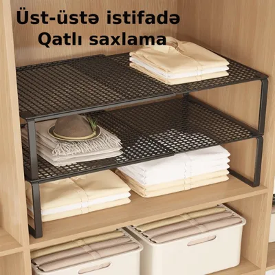 Şkaf bölücü rəf, uzadıla bilən