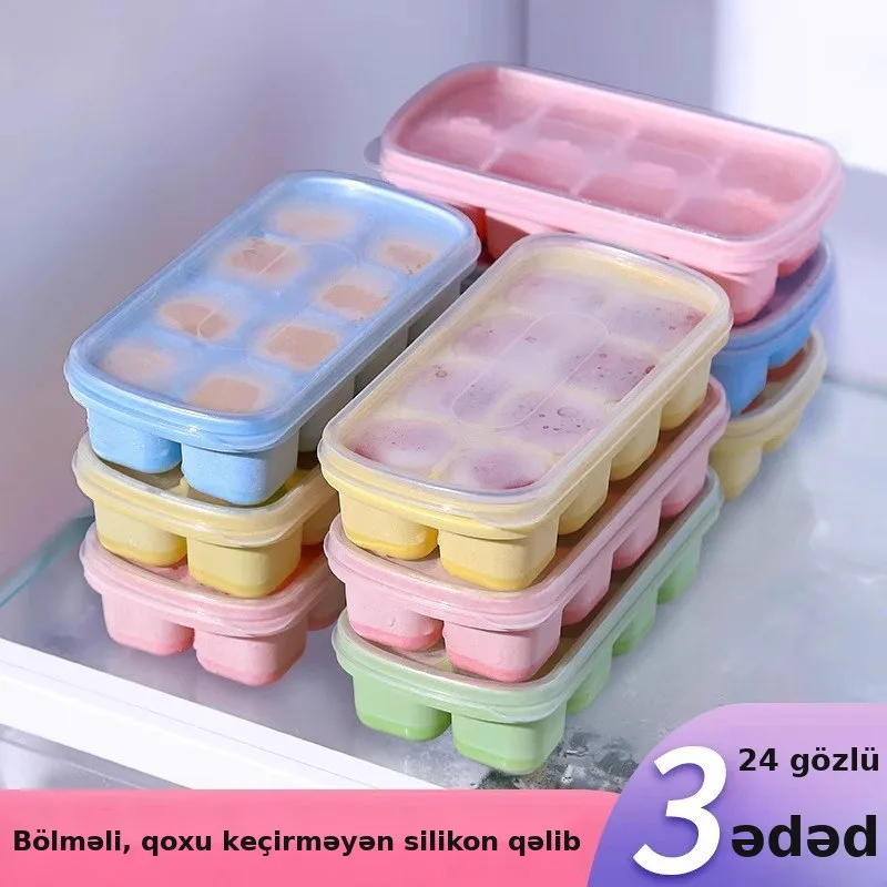 Buz qəlibi silikon yumşaq 8 yuvalı
