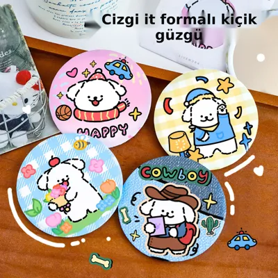 Mini güzgü it formalı cib üçün