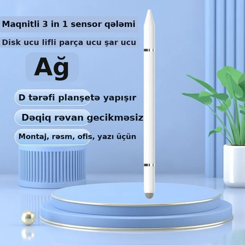 Planşet üçün manyetik 3-1 stilus qələm, şəkil 2