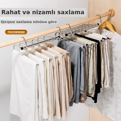 Paslanmayan polad qatlanan şalvar askısı, çoxqatlı