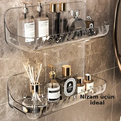 Akril hamam rəfi deşiksiz divar quraşdırma