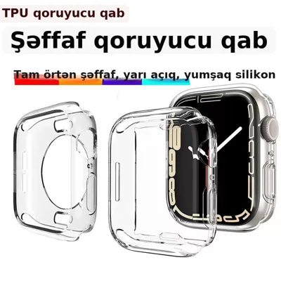 Apple Watch üçün şəffaf TPU qapaq