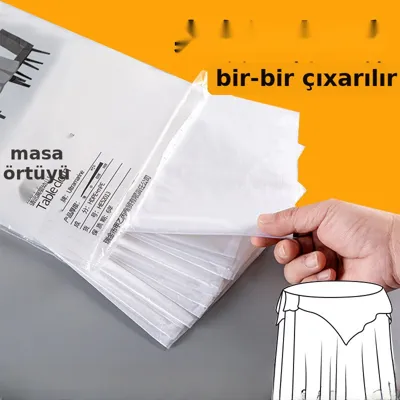 Qalın birdəfəlik PE plastik süfrə