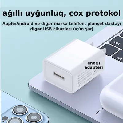İkili USB portlu divar adapteri 5V2A