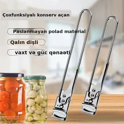 Şüşə və konserv açan, paslanmayan polad