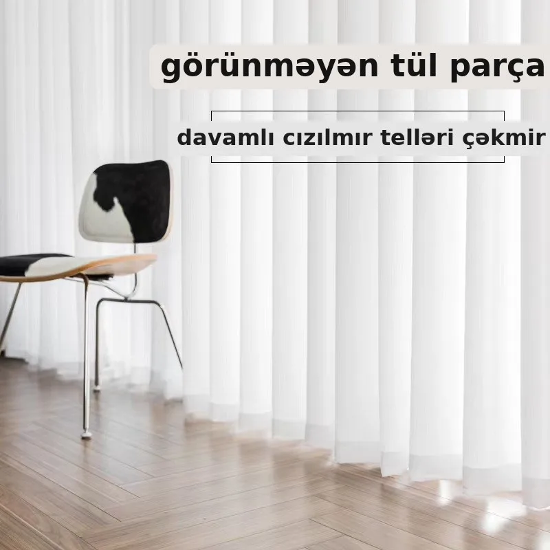 Tül pərdə işıq keçirən, şəffaf, şəkil 3