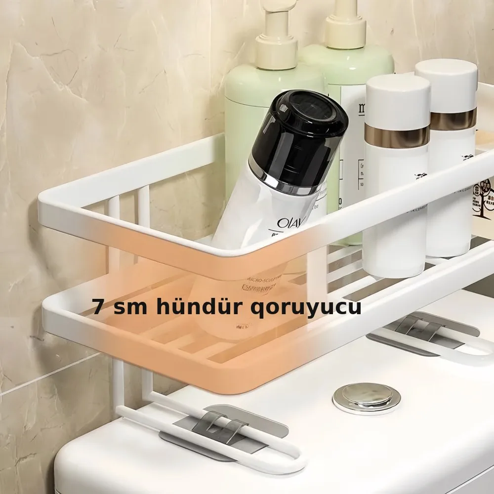 Unitaz üstü hamam saxlama rəfi, deşiksiz, şəkil 2