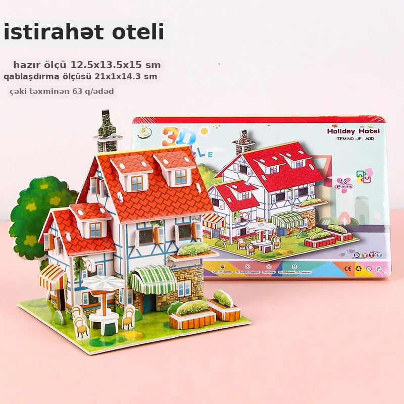 3D cizgi puzzle yığma oyuncağı, şəkil 2
