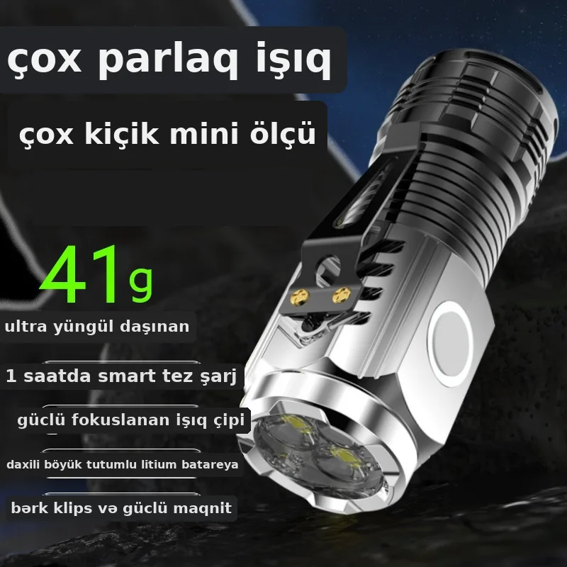 Mini şarjlı güclü LED fənər, şəkil 4