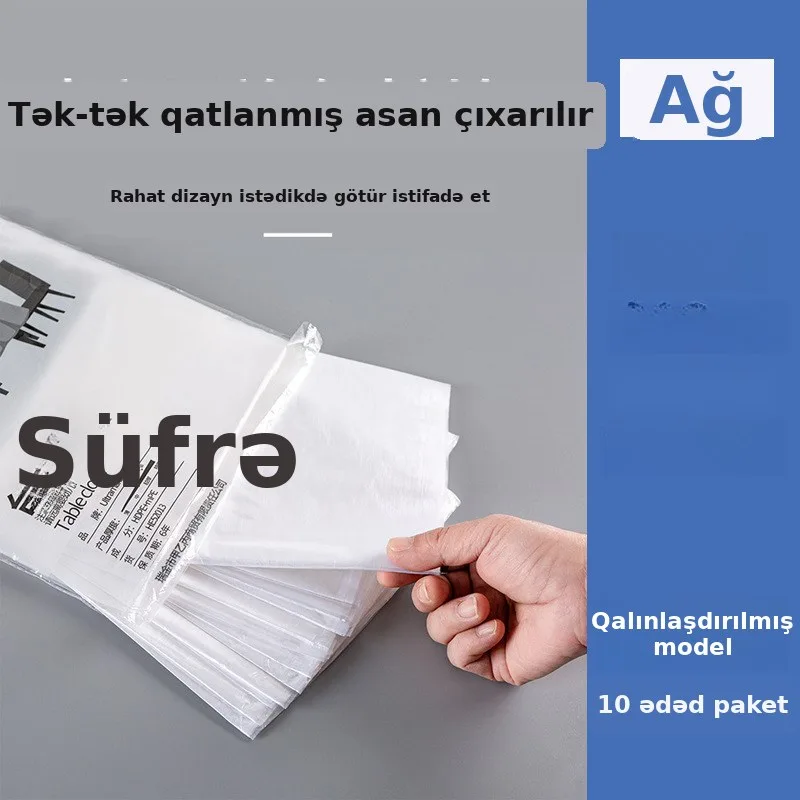 Qalın birdəfəlik PE plastik süfrə, şəkil 2
