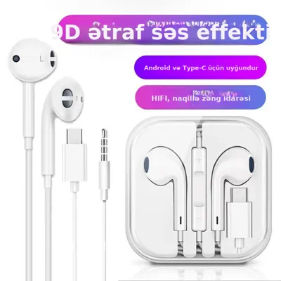 Type-C qulaqlıq mikrofonlu iPhone üçün