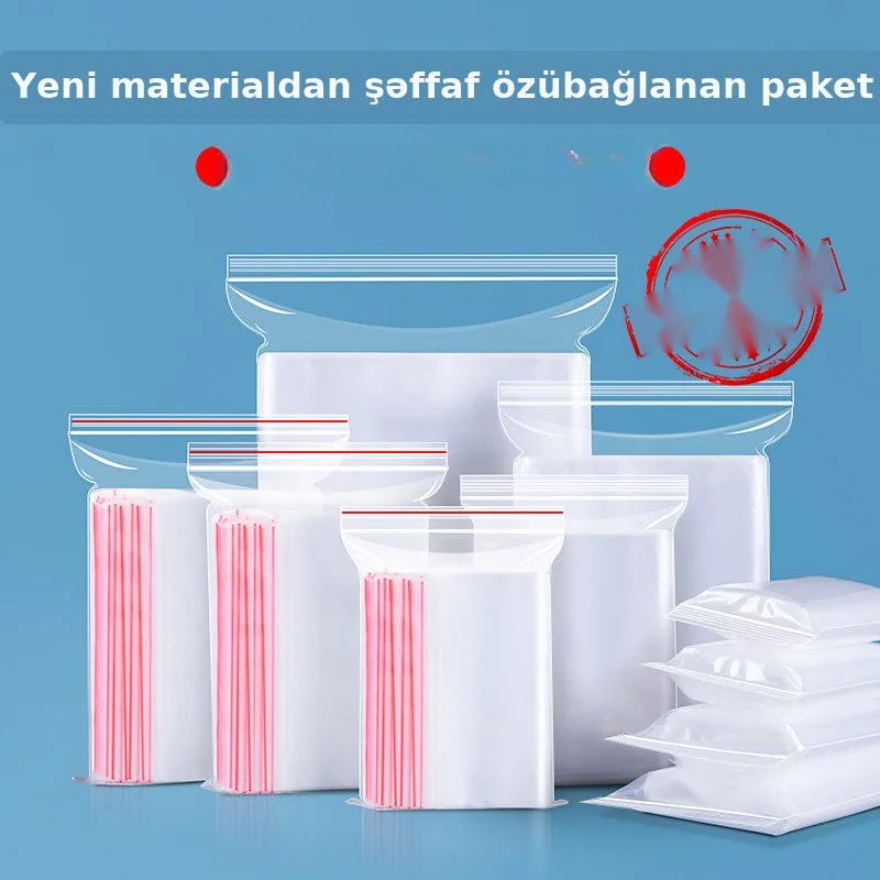 Özüyapışan paket, şəffaf, qida üçün, PE