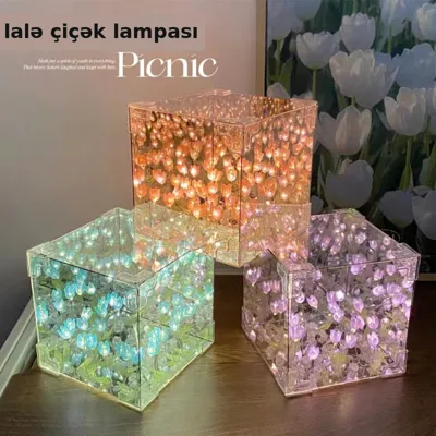Lalə çiçəyi gecə lampası, DIY hədiyyə