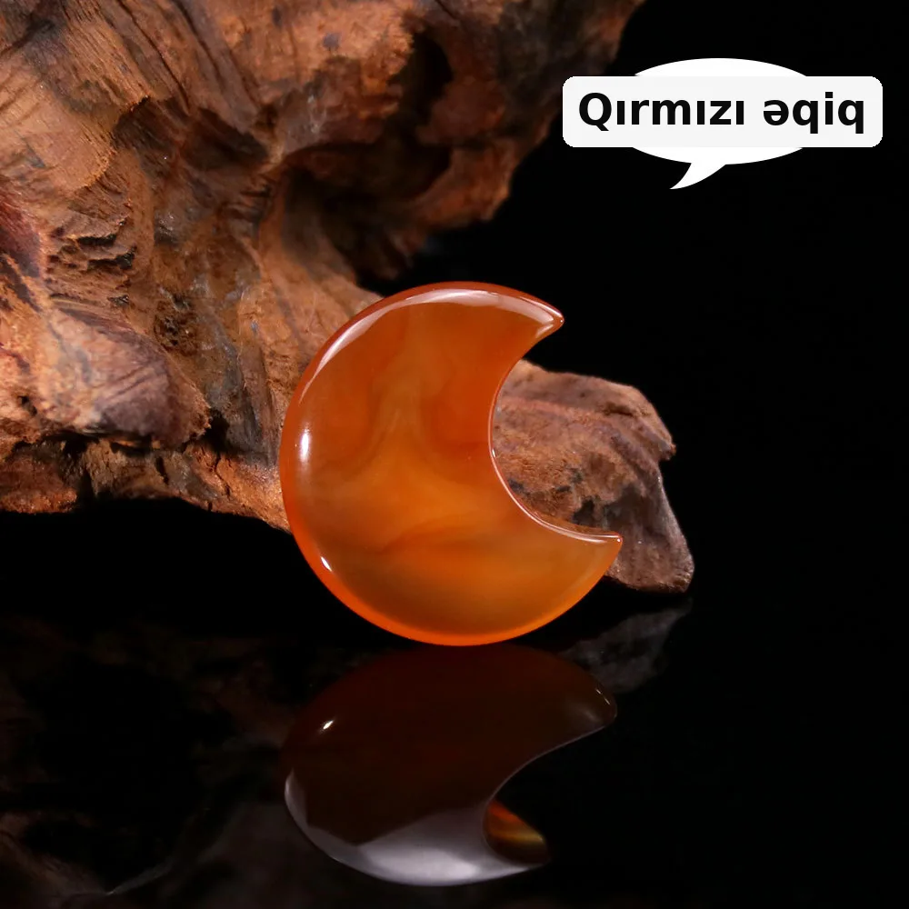 Təbii kvars daşı ay bəzəyi 30mm, şəkil 4
