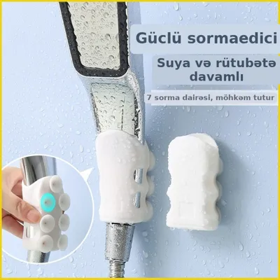 Deşiksiz silikon duş başlığı tutacağı