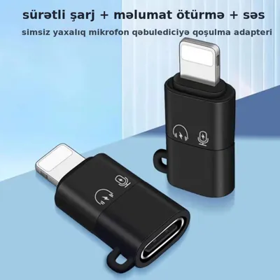 OTG adapter mikrofonlu iPhone üçün