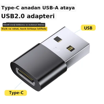 OTG USB to Type-C adapteri