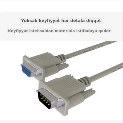 DB9 serial kabel, RS232 printer birləşdirici, şəkil 2