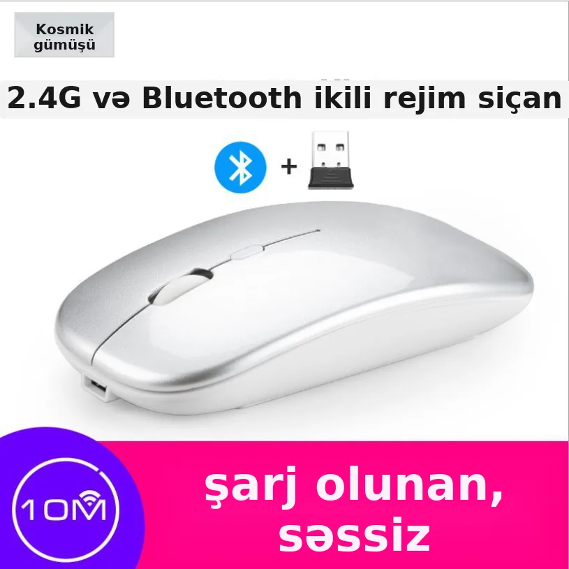 Bluetooth simsiz siçan səssiz şarj olunan, şəkil 4