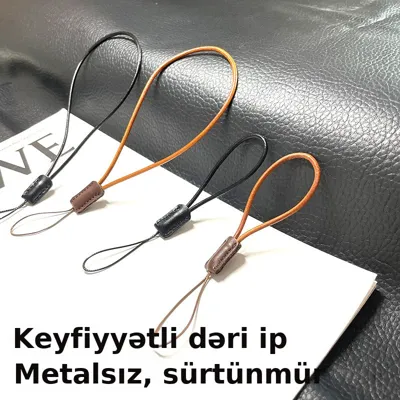 Dəri telefon bağlayıcısı, bilək və asma