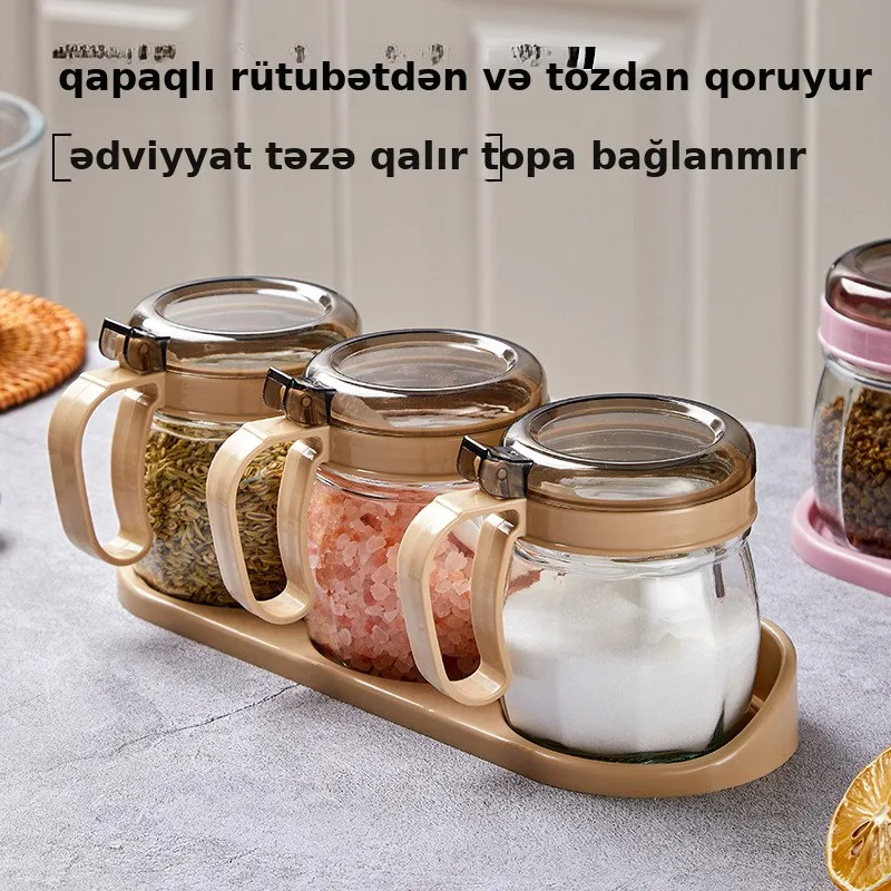 Şüşə barbekü ədviyyat qabı