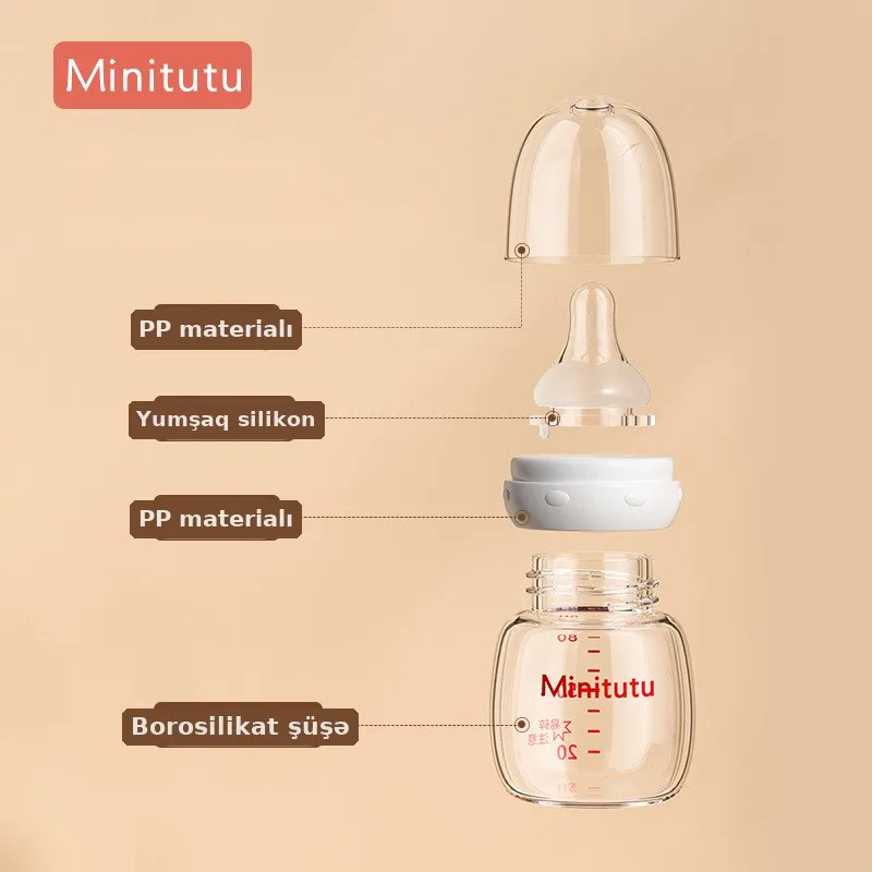 Körpə üçün şüşə butulka 80ml, şəkil 4