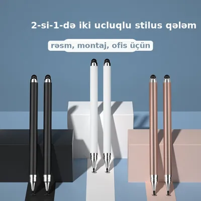 İki ucluqlu toxunma stilus qələm