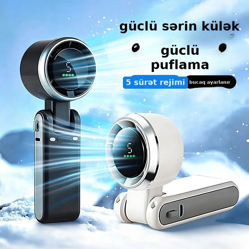 Əl ventilyatoru, portativ, boyunasma, şarjlı