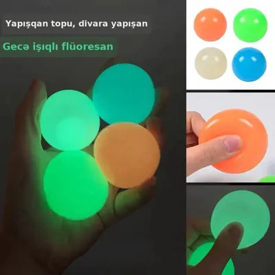 İşıldayan yapışqan top, tavan üçün oyuncaq, şəkil 4