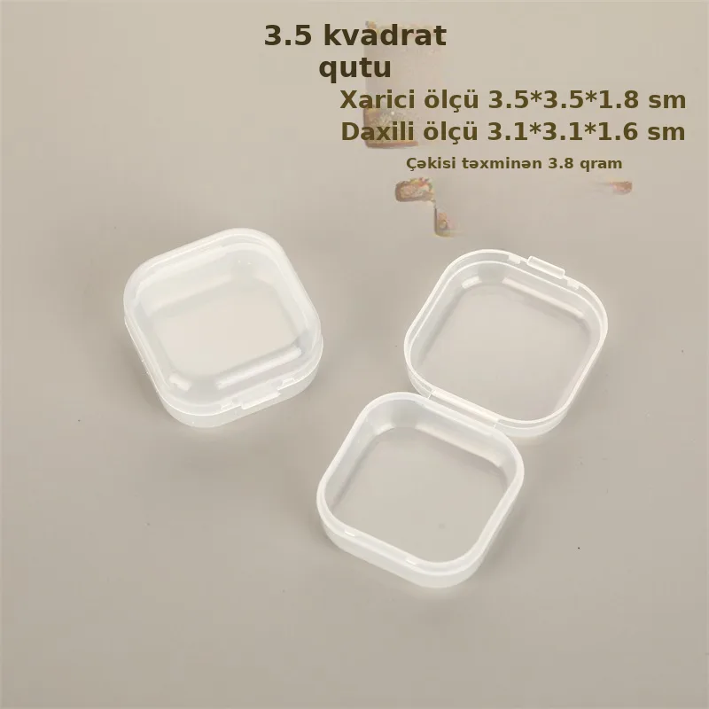 Saxlama qutusu kvadrat şəffaf PP plastik, şəkil 4