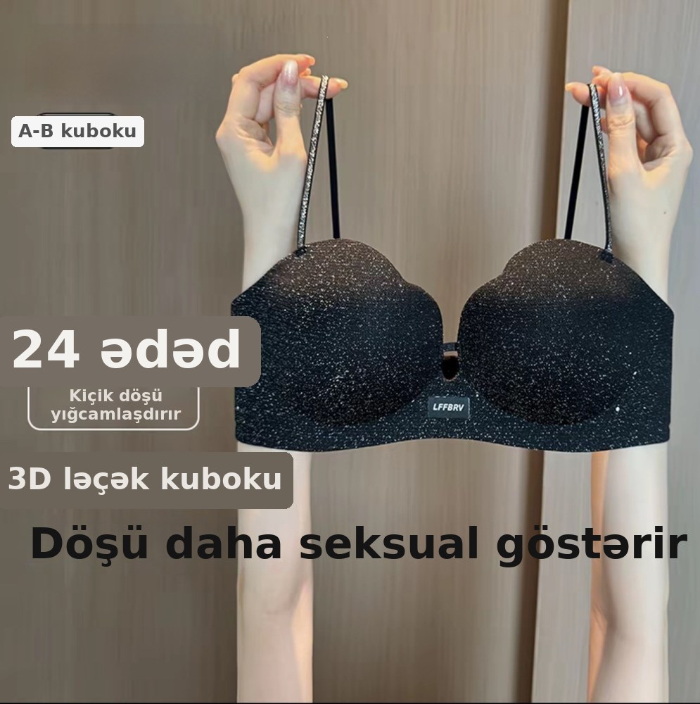 Sparkling Petal Push-Up Bra, Soft Support, Shiny Thin