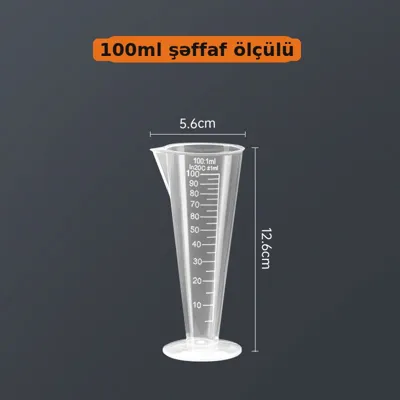 Ölçü stəkanı plastik, qida üçün