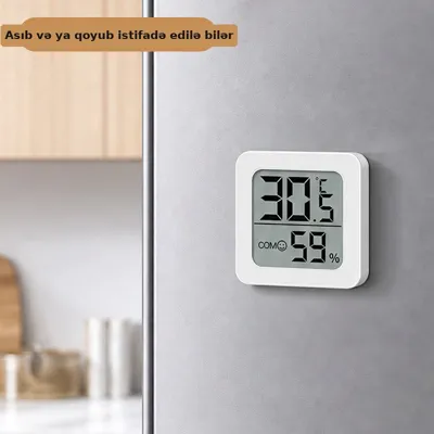 Mini otaq termometri gülümsəmə stikerli, şəkil 4