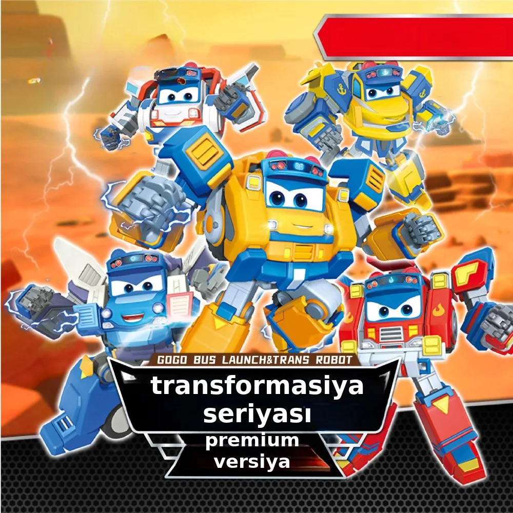 Transformer məktəb avtobusu kataputlu oyuncaq