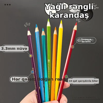 Yağlı əsaslı rəngli karandaş, tək ədəd